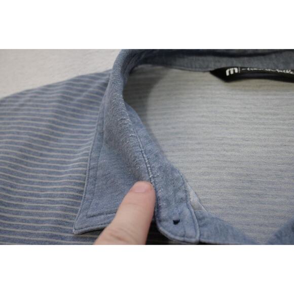 Travis Mathew Golf Polo Striped Pima Poly Stretch Golf Shirt Mens Size 2XL XXL - Picture 8 of 11